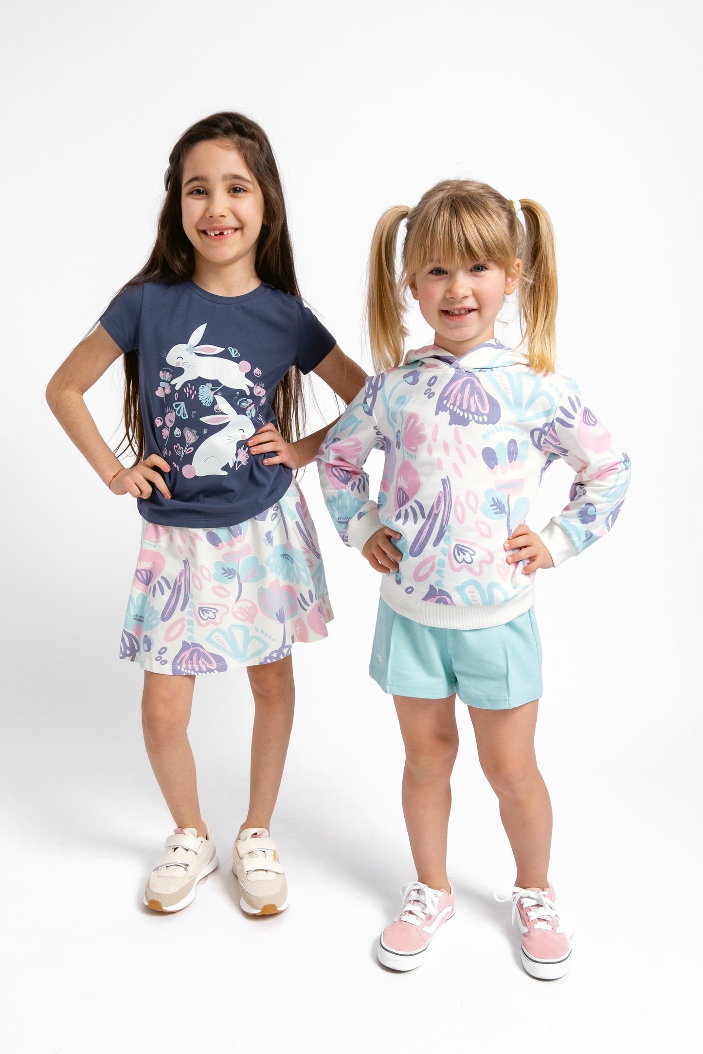 Cherubino "All-Day Comfort" Enchanting Watercolor Floral Hoodie for Girls