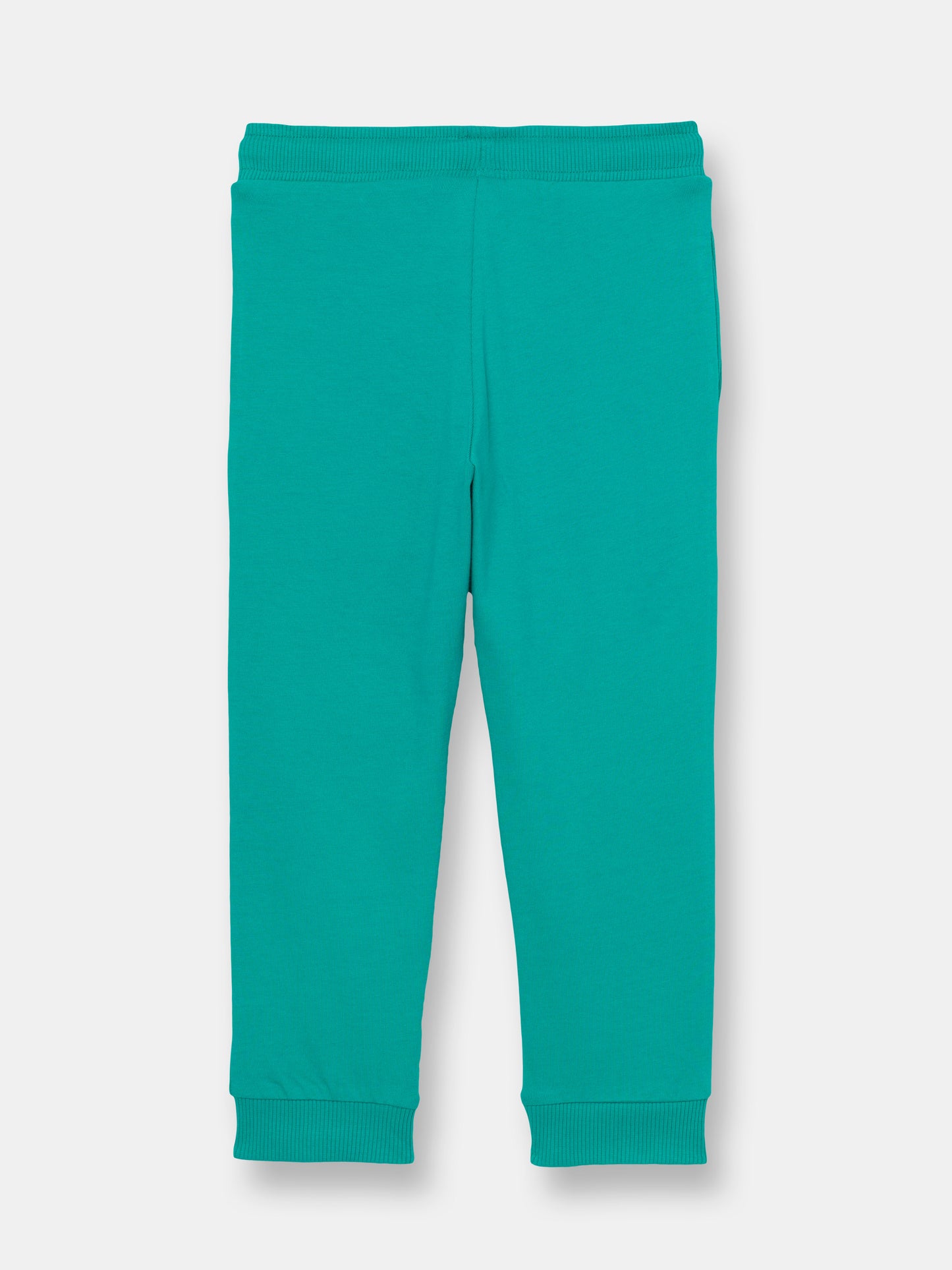 Solid Joggers with Thunderbolt Patch - Green