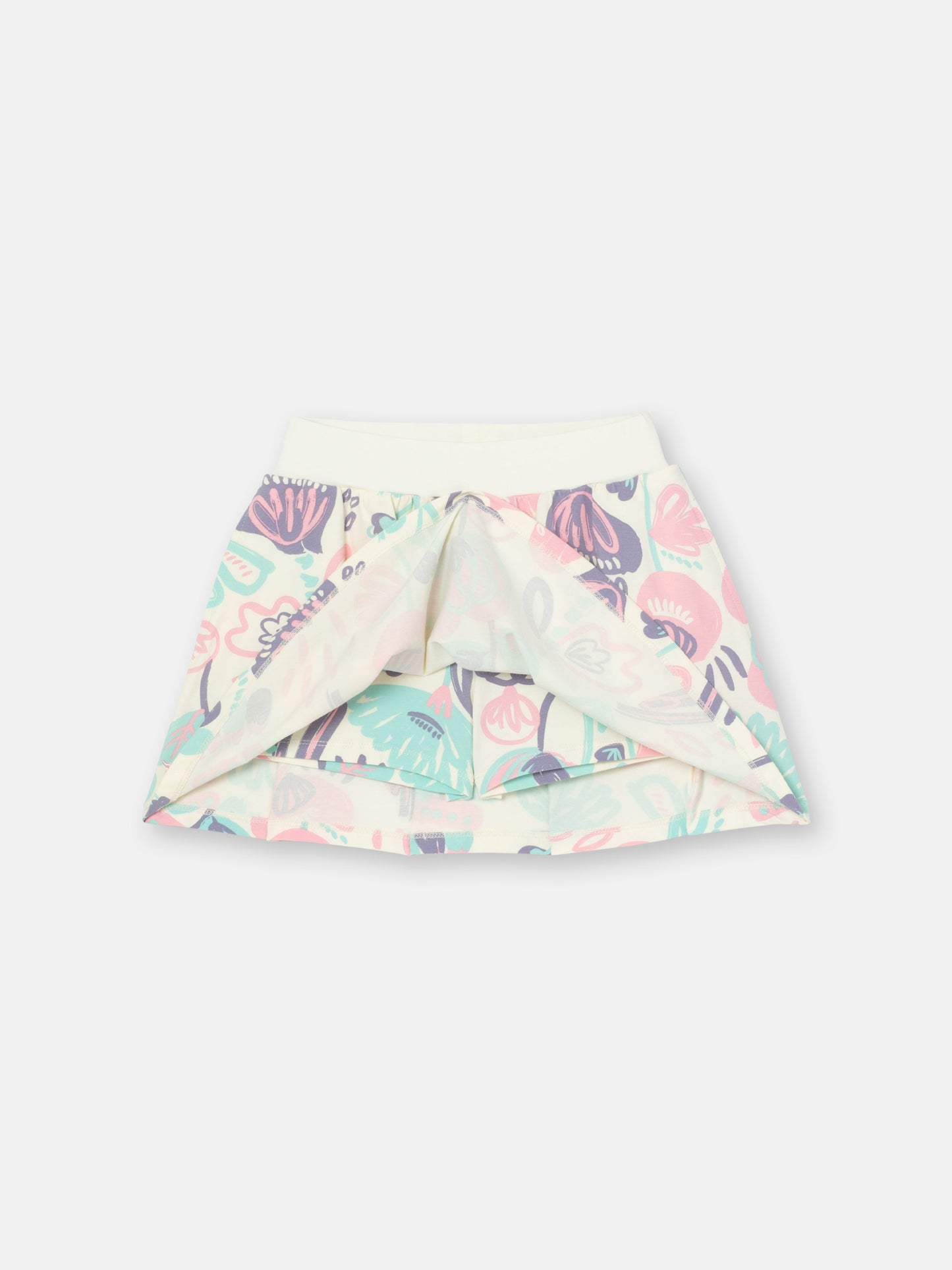 Cherubino "Playful Twirl" Watercolor Floral Skort for Girls