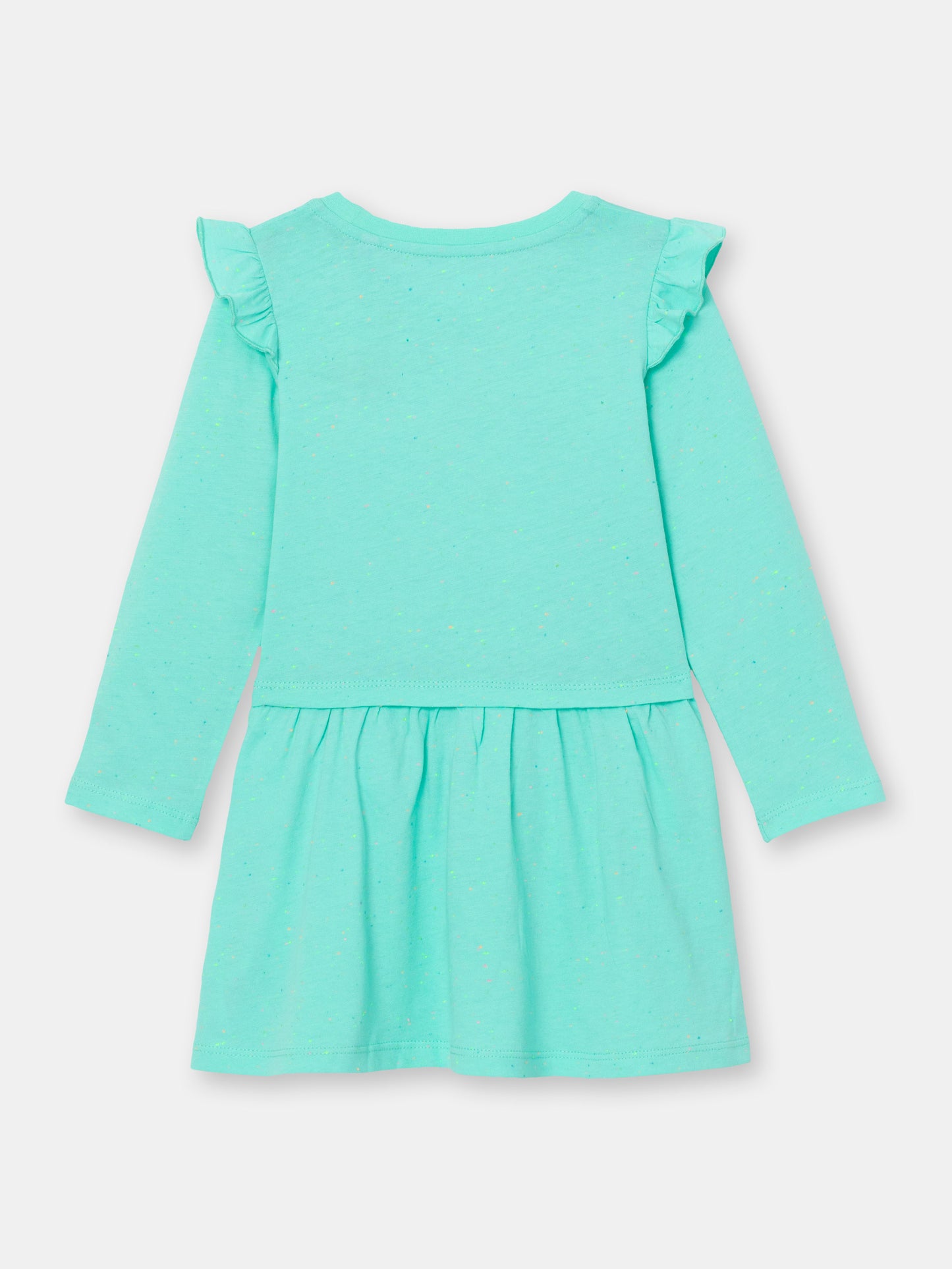 Long Sleeve Dress with Monster Friends Graphic - Atlantis