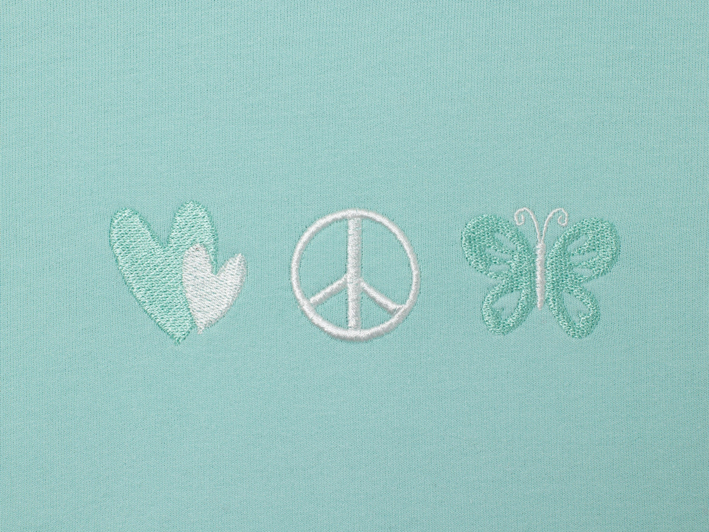 Solid Hoodie Sweatshirt with Embroidery - Atlantis