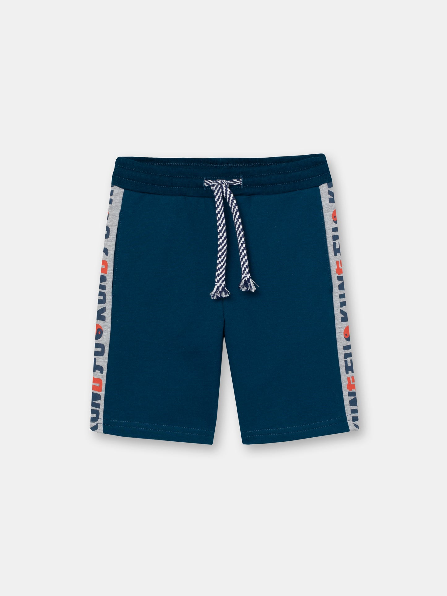 CWKB 70074-39-283 - Cherubino boys emerald shorts with kung fu print - front