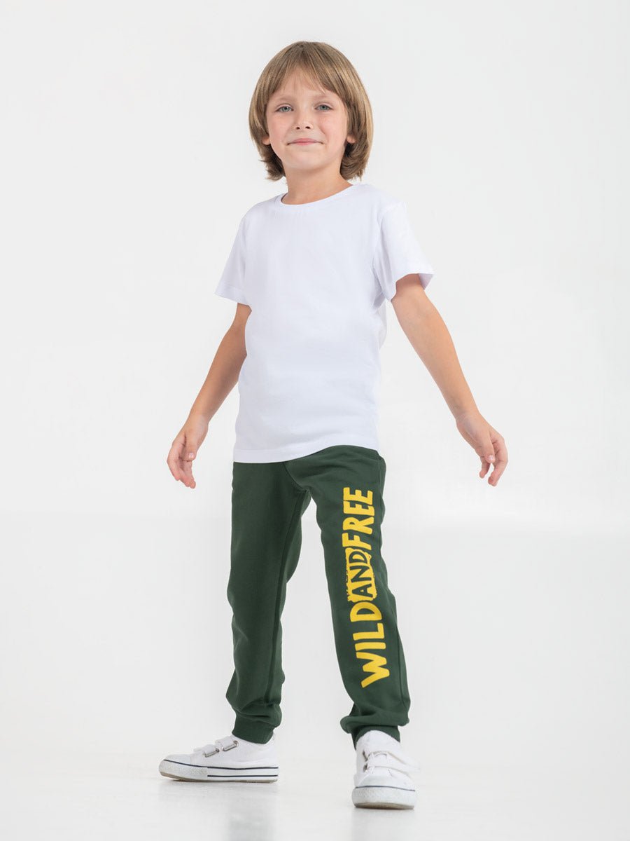 CWKB 70107-35-288 - Cherubino boys khaki pants wild and free print - model2