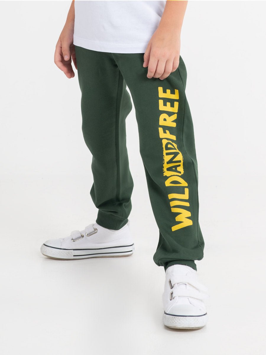 CWKB 70107-35-288 - Cherubino boys khaki pants wild and free print - model1