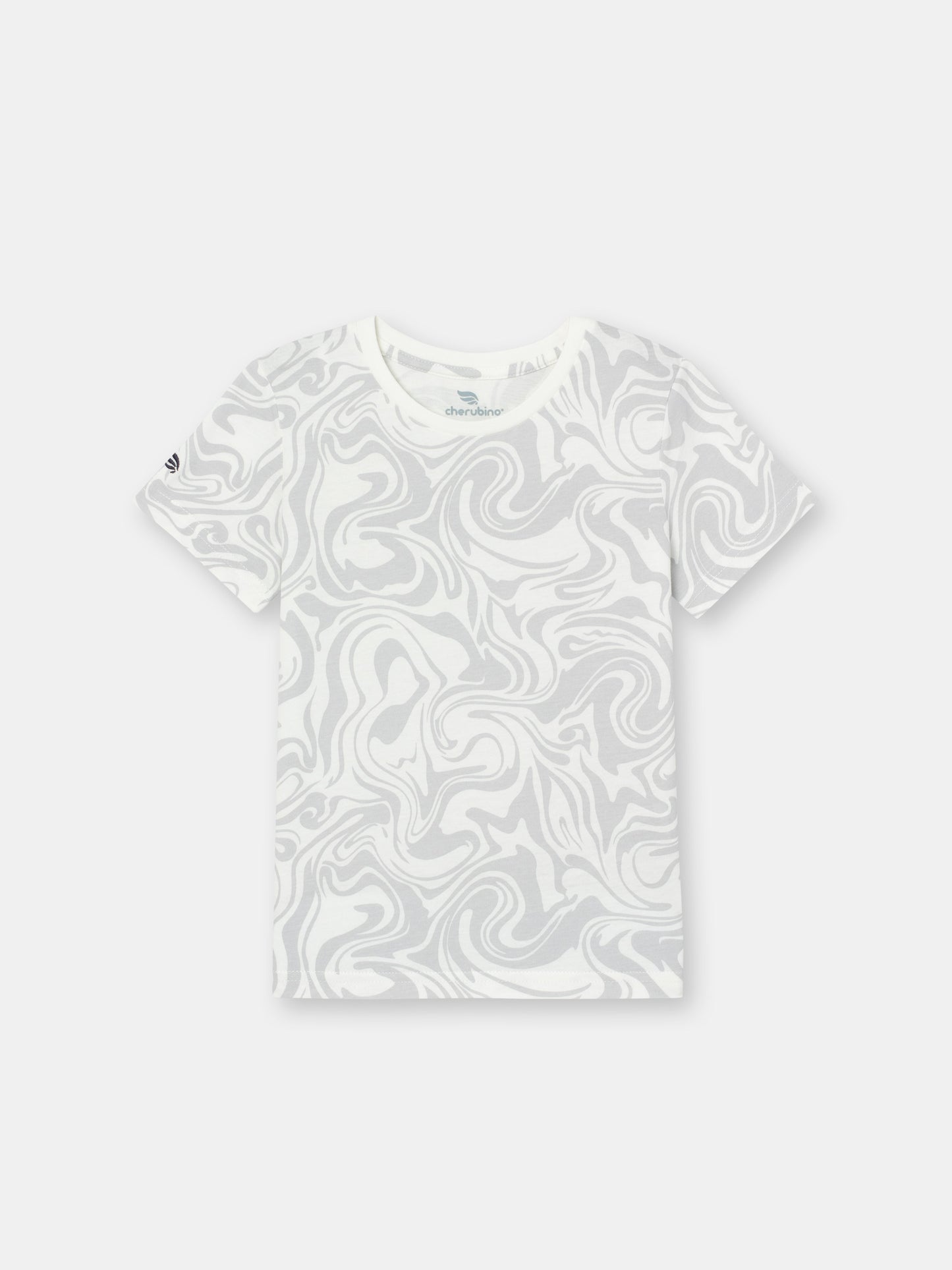 Short Sleeve T-Shirt in (Galaxy) Pattern - White