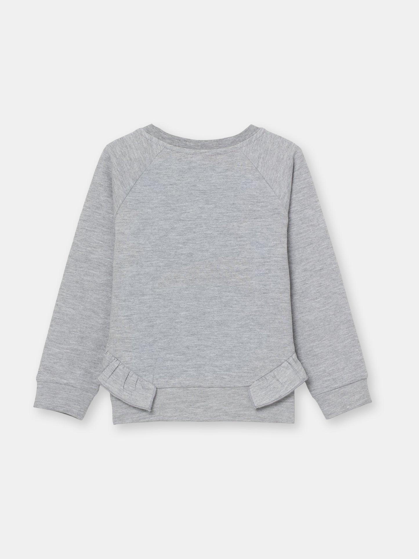 Girls Grey Sweatshirt with Follow the Rainbow Print