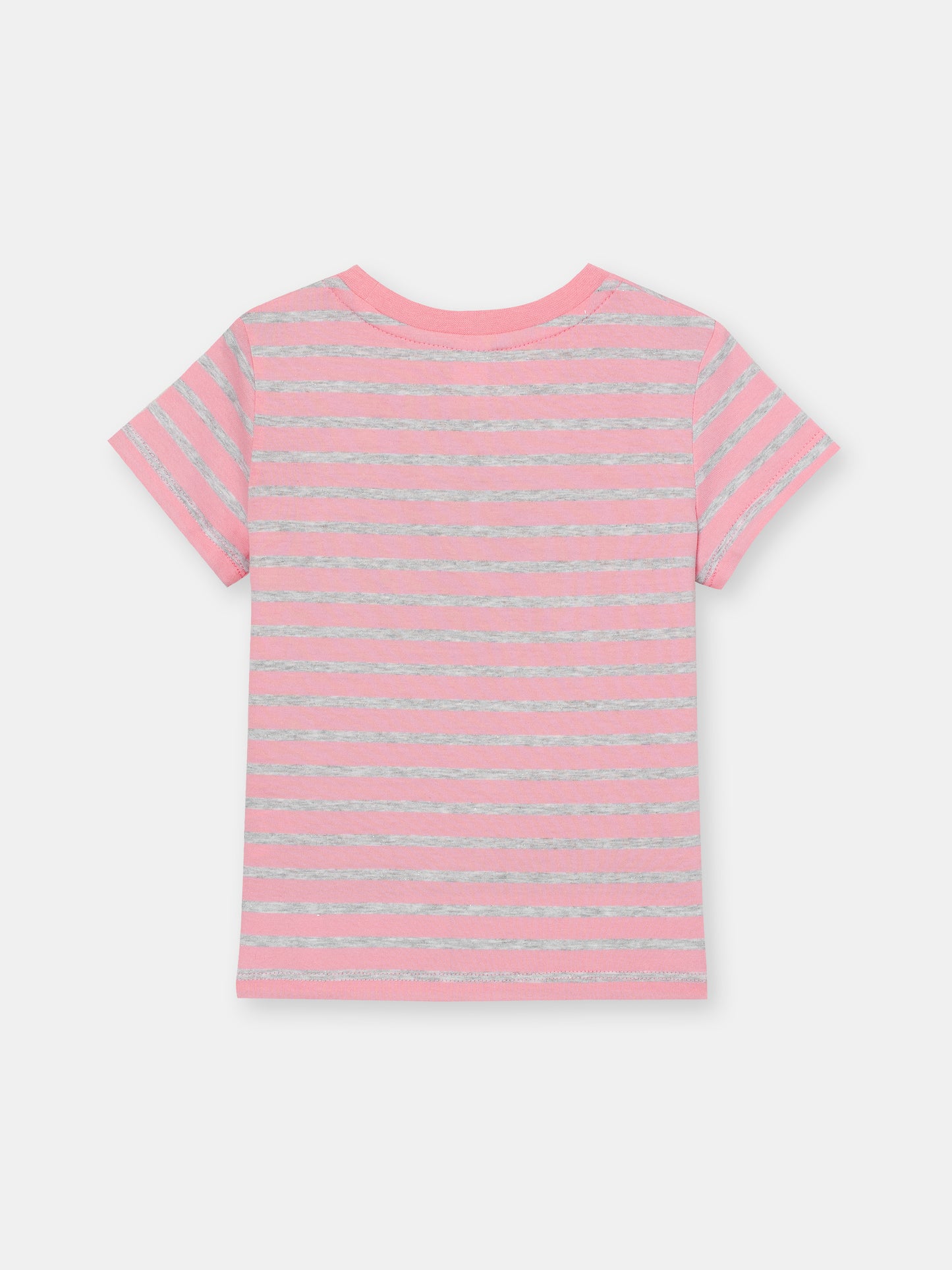 CWKG 62844-27-286 - Cherubino girls cotton candy pink t-shirt with glitter kitten print - back