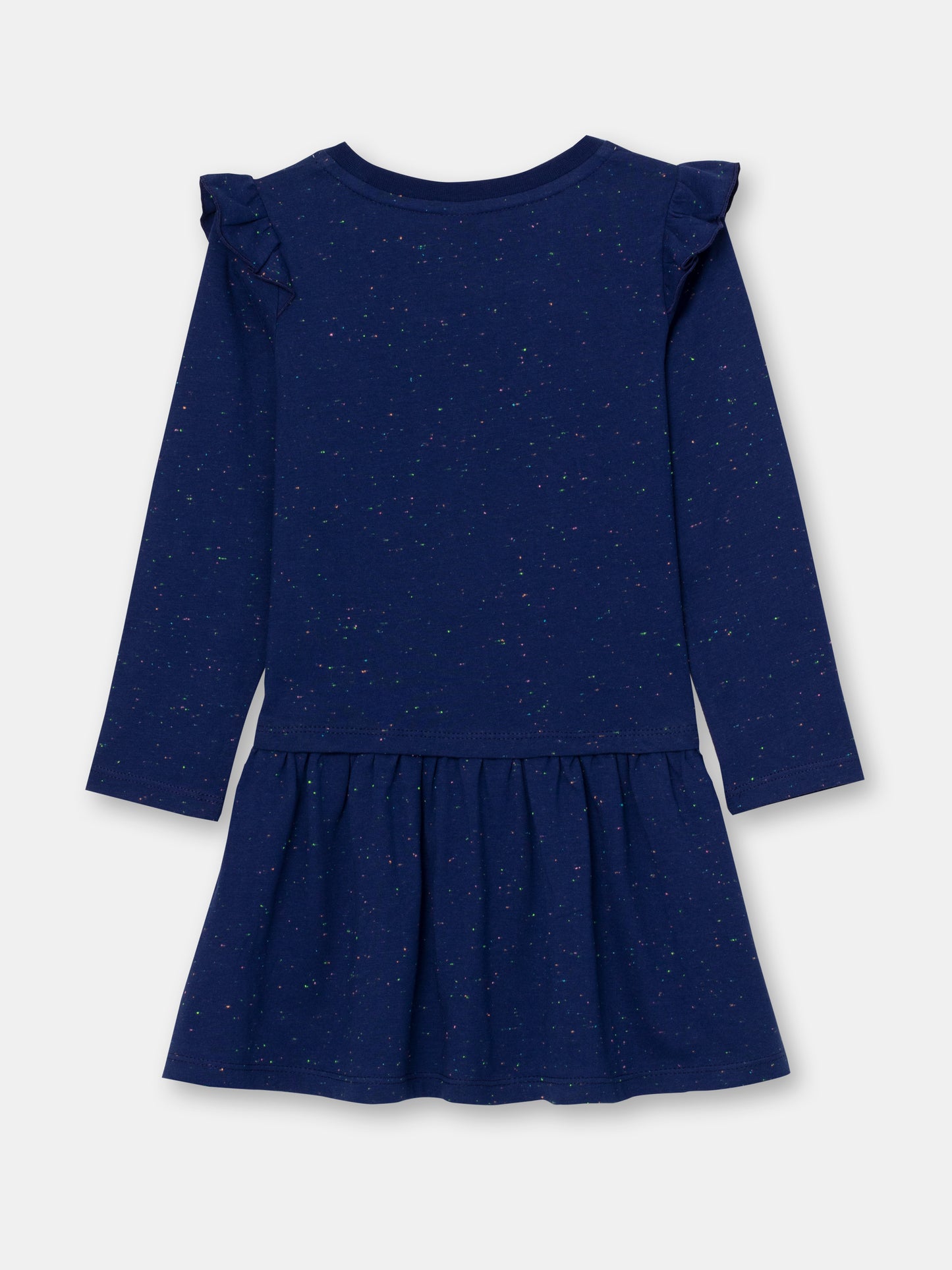 CWKG 62851-41-286 - Cherubino girls dark blue dress with born to rule print - back