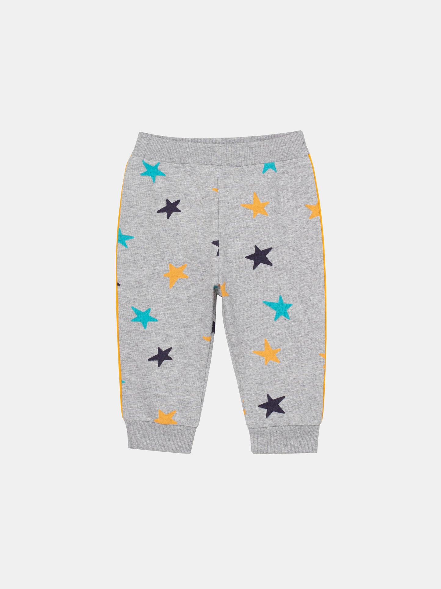 Newborn Baby Boys Grey Pants with Stars Print