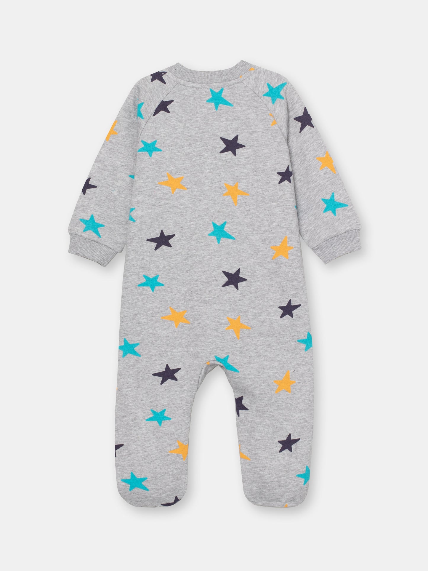 Newborn Baby Boys Grey Bodysuit with Stars Print