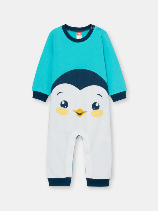 Newborn Baby Boys Atlantis Bodysuit with Penguin Print