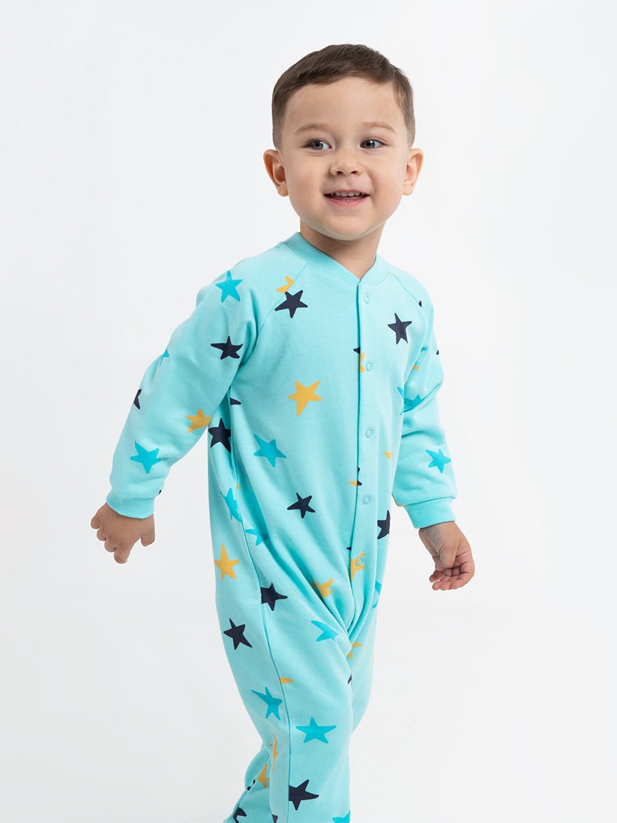 Newborn Baby Boys Atlantis Bodysuit with Stars Print