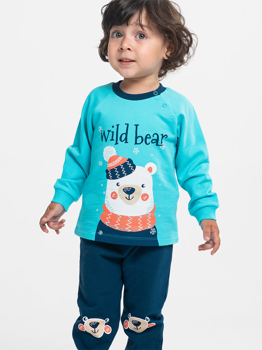 Baby Boys Atlantis Two-Piece Set with Wild Bear Print